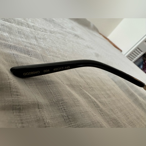 GUCCI GG0804O 004 Rectangular Square Gold Demo Lens 49 mm Women's Eyeglasses - Picture 4 of 9